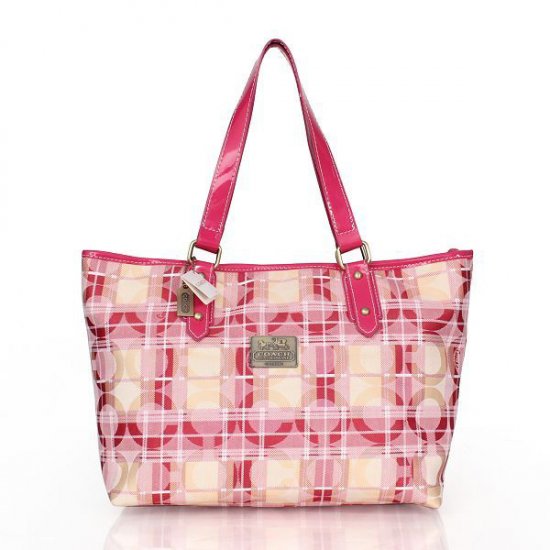 Coach Poppy In Signature Medium Pink Totes CDQ | Coach Outlet Canada